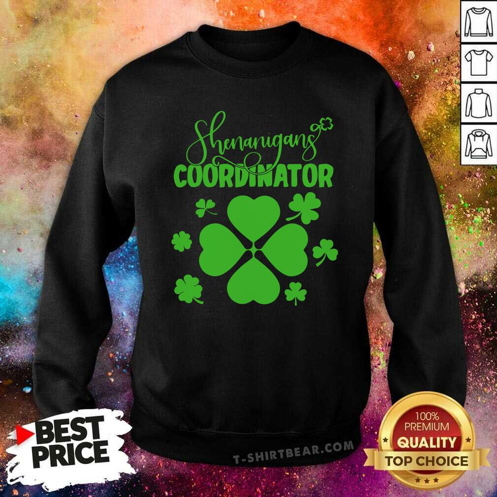Cool Shenanigans Coordinator Funny School Teacher St Patricks Day Shirt