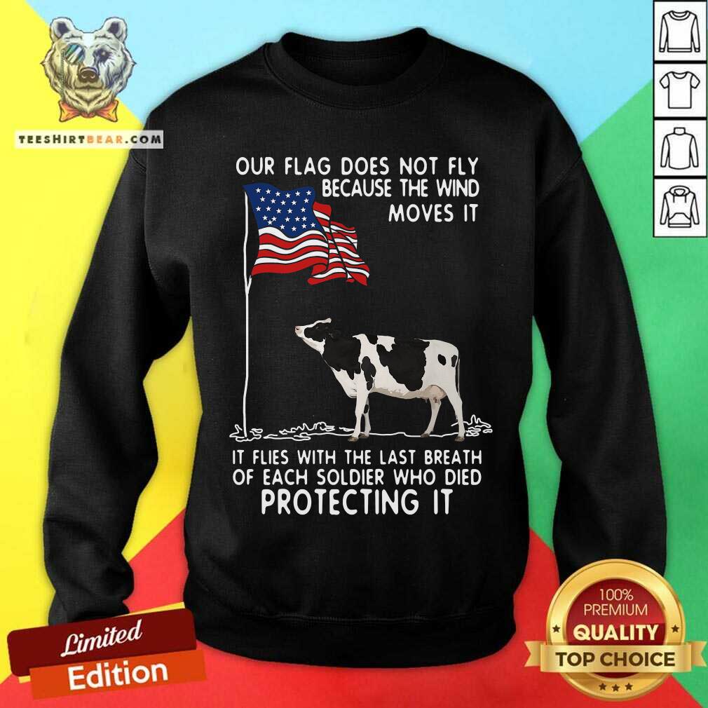 Cow USA Flag The Wind Moves It Protecting It Shirt