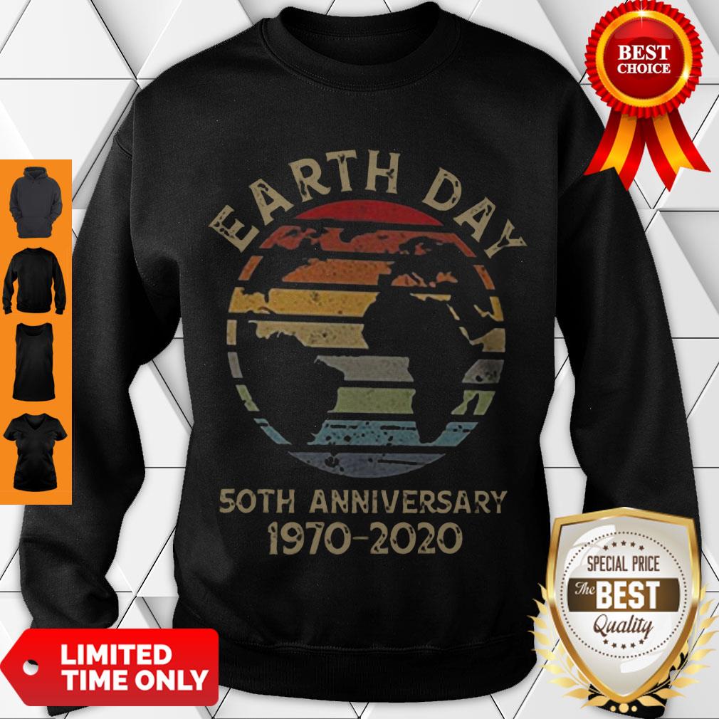 Nice Earth Day 50th Anniversary 1970 Retro Sunset 2020 Shirt