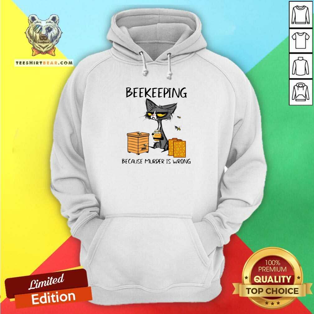 Cute 1 Black Cat Beekeeping Because Murder Is Wrong Shirt