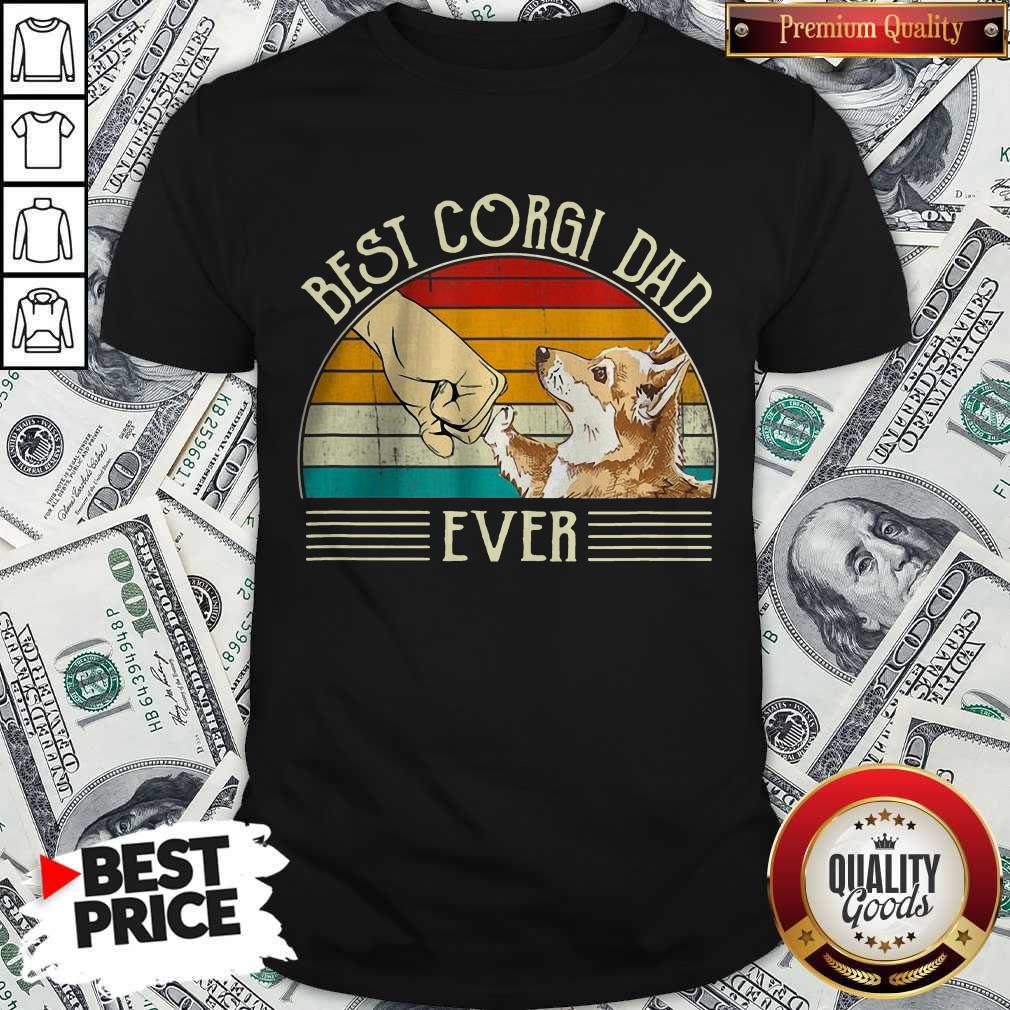 Cute Best Corgi Dad Ever Vintage Shirt
