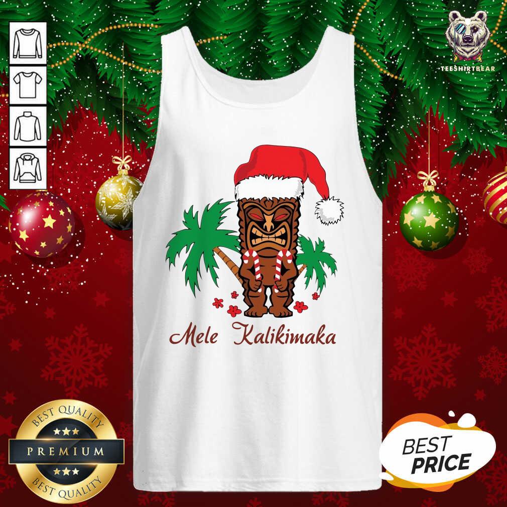 Cute Mele Kalikimaka Merry Christmas Hawaiian Tiki Shirt