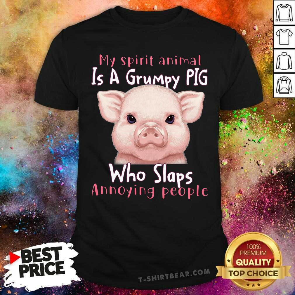 Cute My Spirit Animal Is A Grumpy Pig Who Slaps Annoying People Shirt