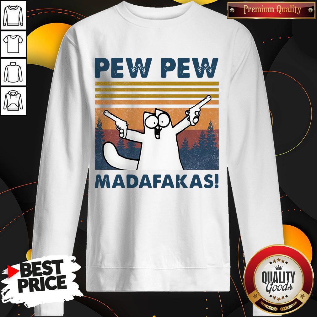 Cute Simon's Cat Pew Pew Madafakas Vintage Shirt