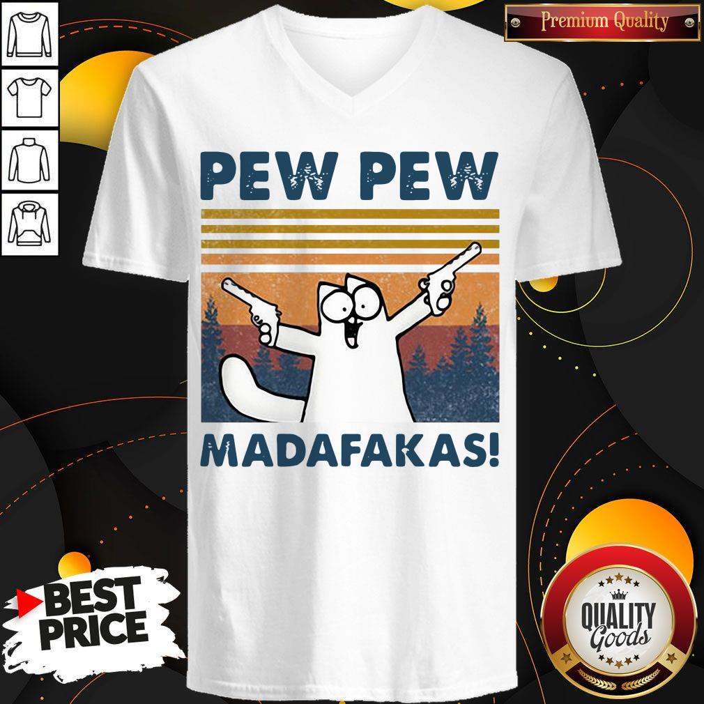 Cute Simon's Cat Pew Pew Madafakas Vintage Shirt