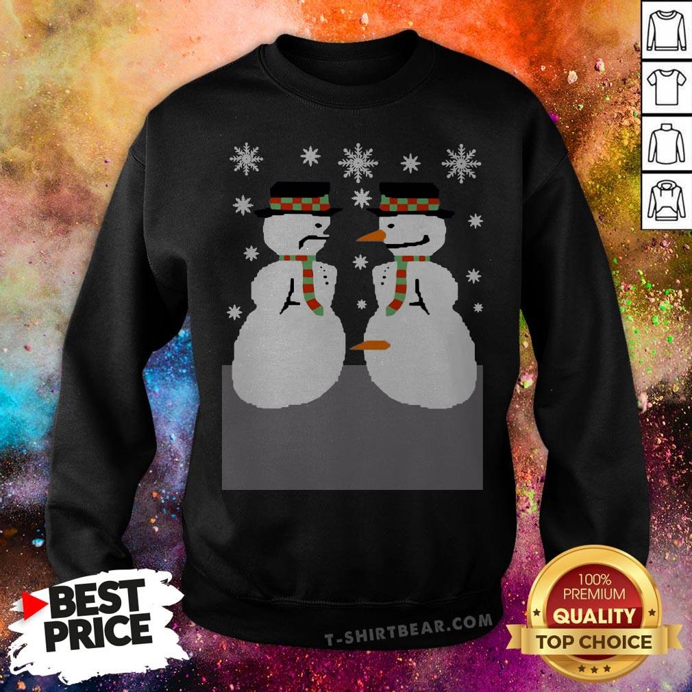 Cute Snowman Nose Thief Ugly Christmas Shirt