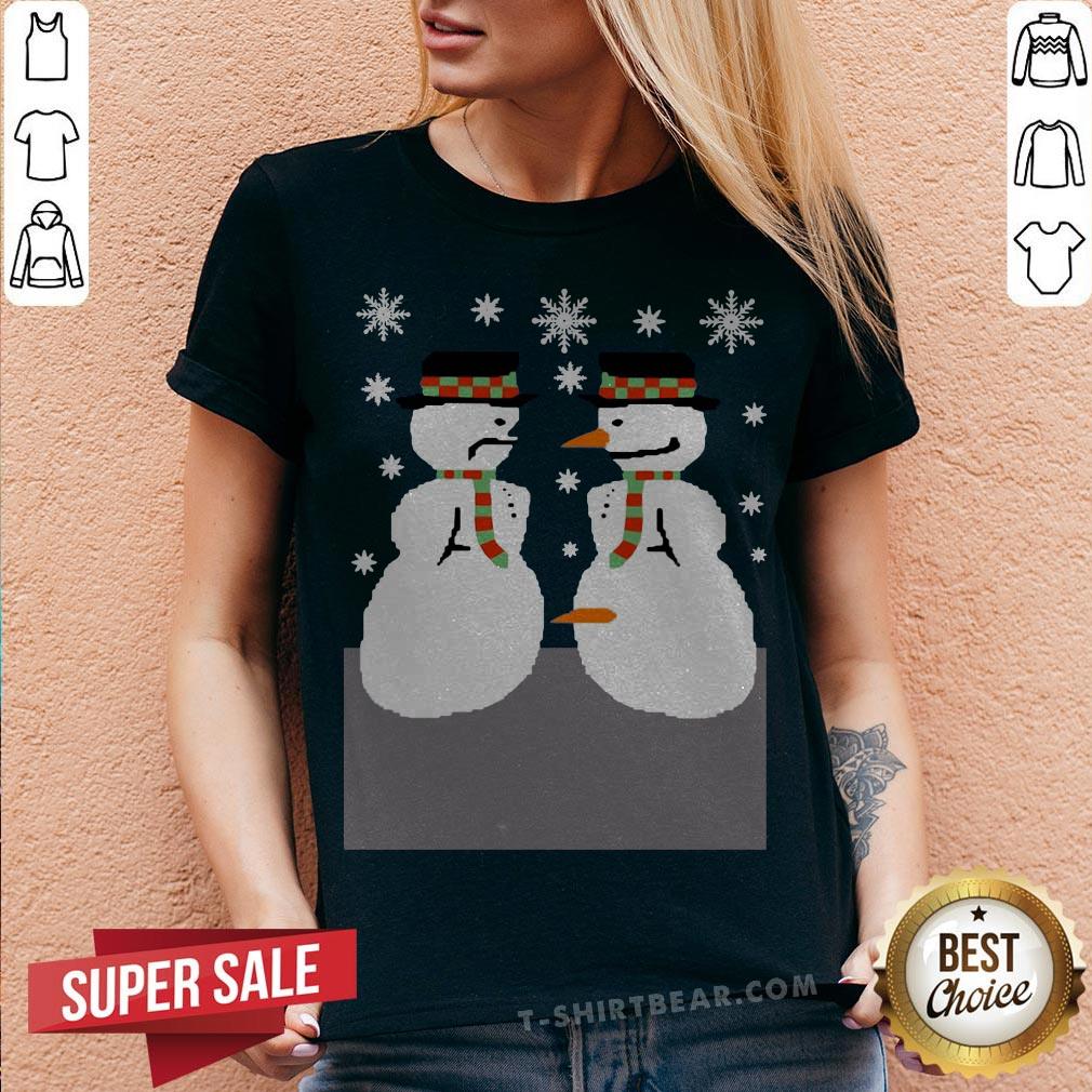 Cute Snowman Nose Thief Ugly Christmas Shirt