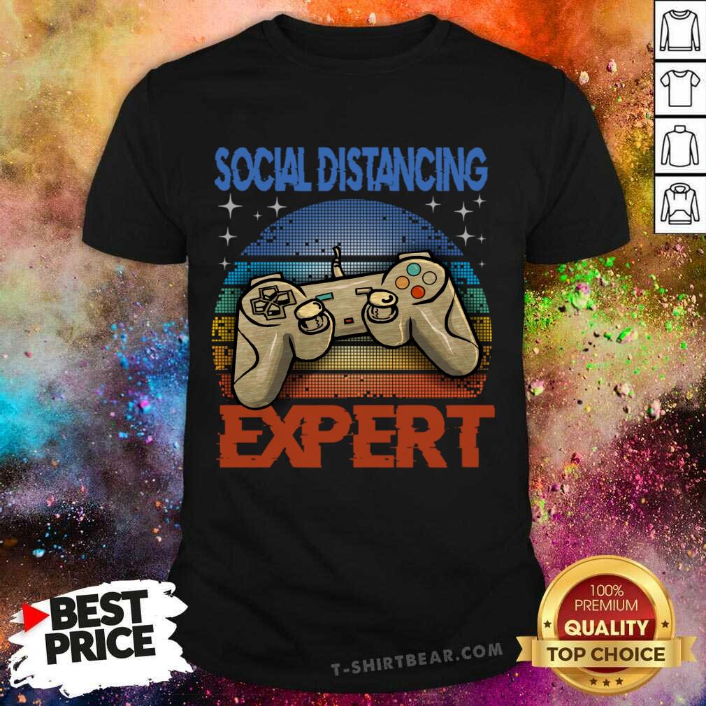 Cute Social Distancing Expert Gaming Video Shirt