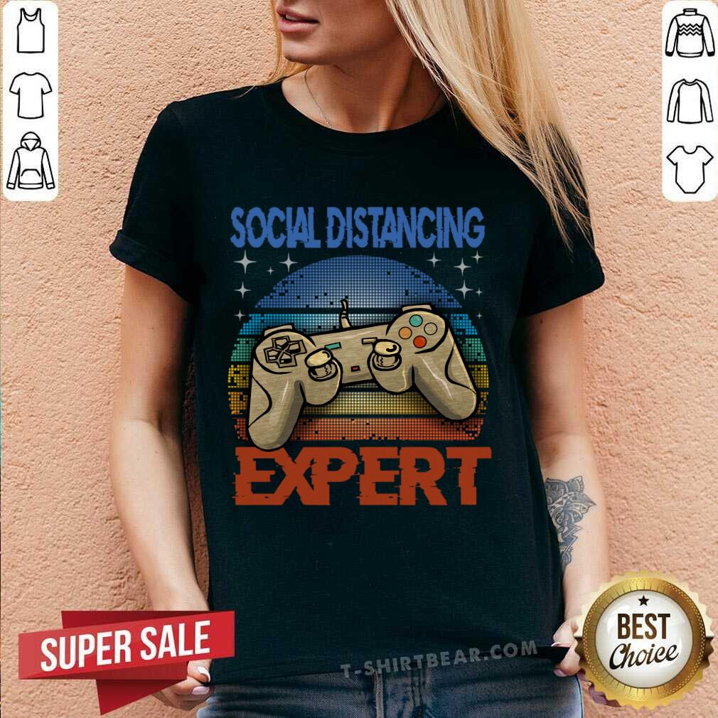 Cute Social Distancing Expert Gaming Video Shirt