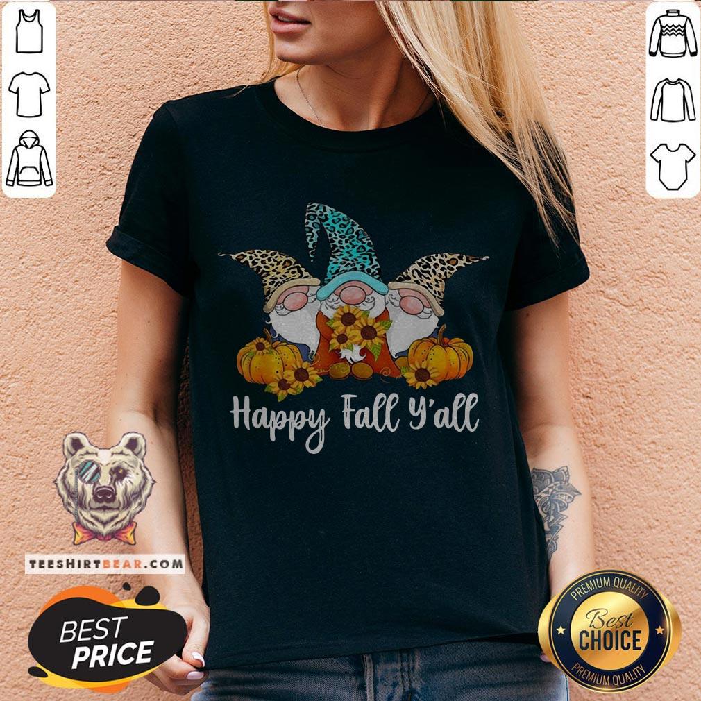 Cute Three Gnomes Happy Fall Y’all Halloween Shirt