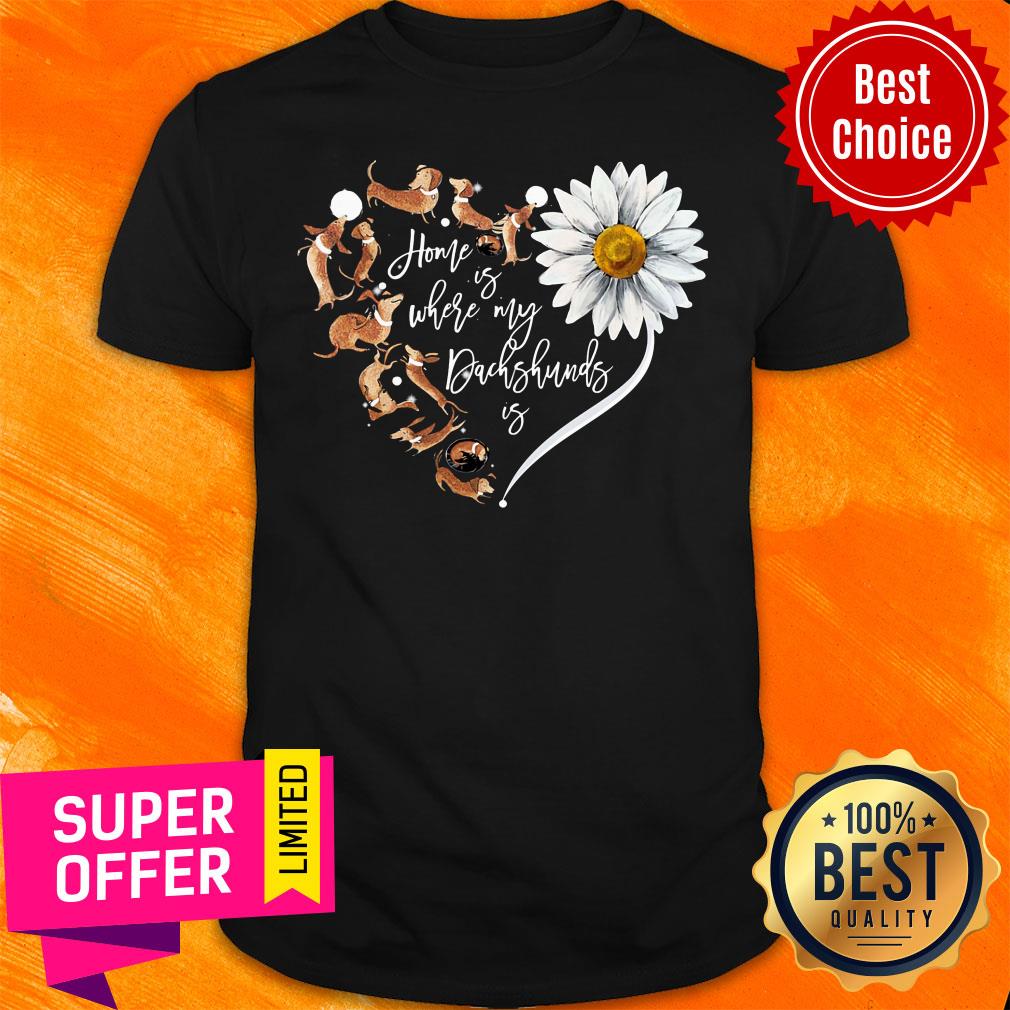 Dachshunds Heart Daisy Flower Shirt
