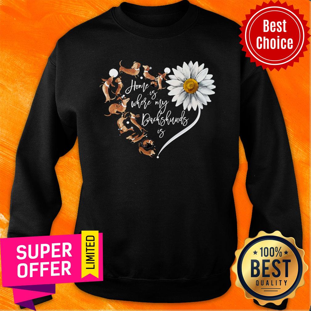 Dachshunds Heart Daisy Flower Shirt