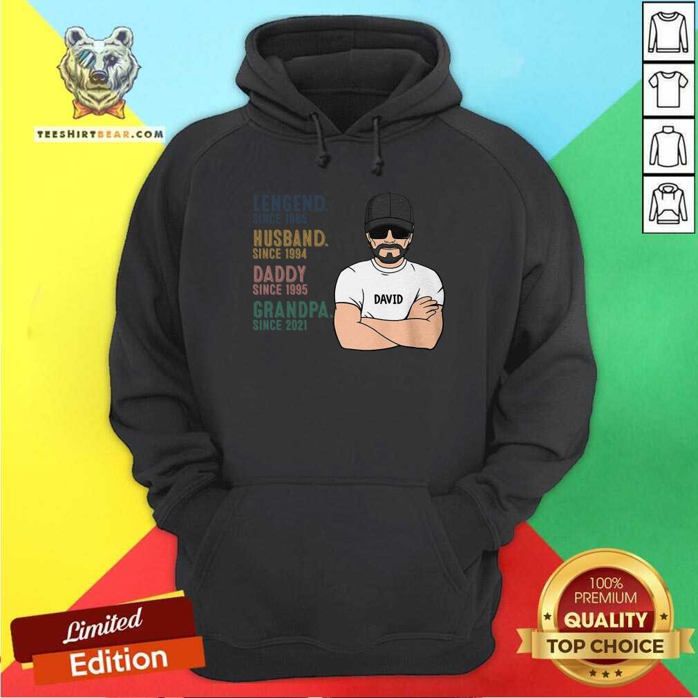 David Legend Since 1965 Husband 1994 Daddy 1995 Grandpa 2021 Shirt