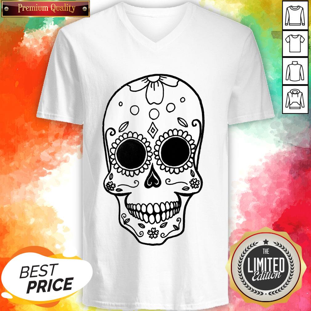 Day Of The Dead Dia De Muertos Skull Simple Halloween Shirt