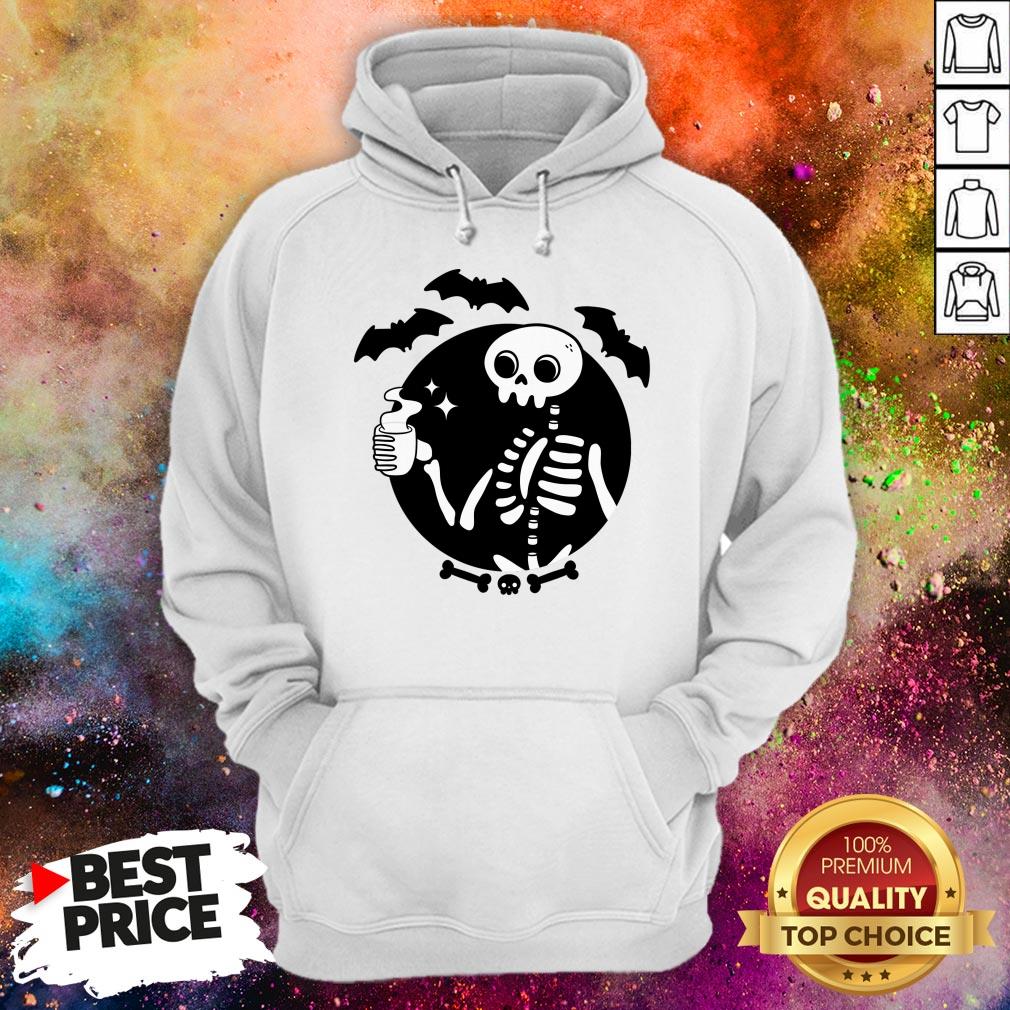Death Before Decaf Skeleton Drink Coffee Halloween Shirt