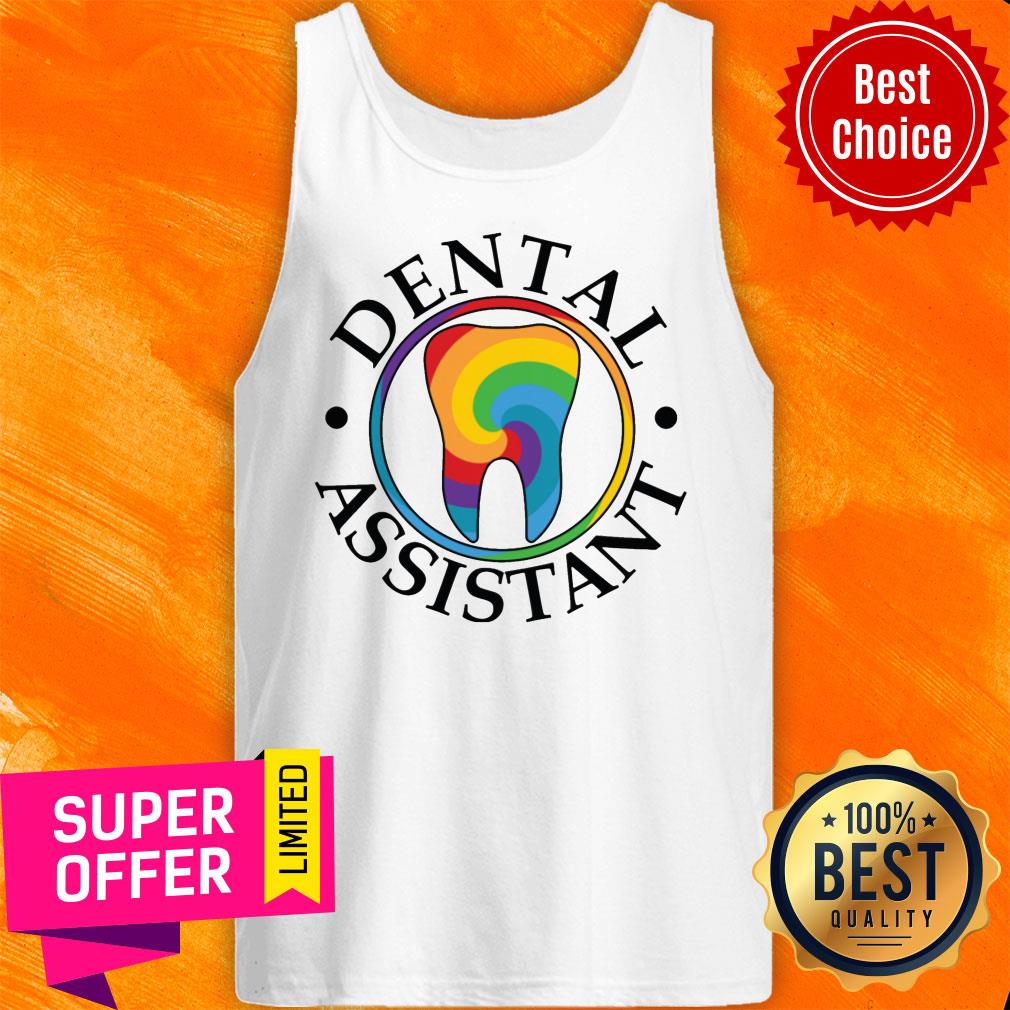 Dental Assistant Rainbow Tooth Shirt