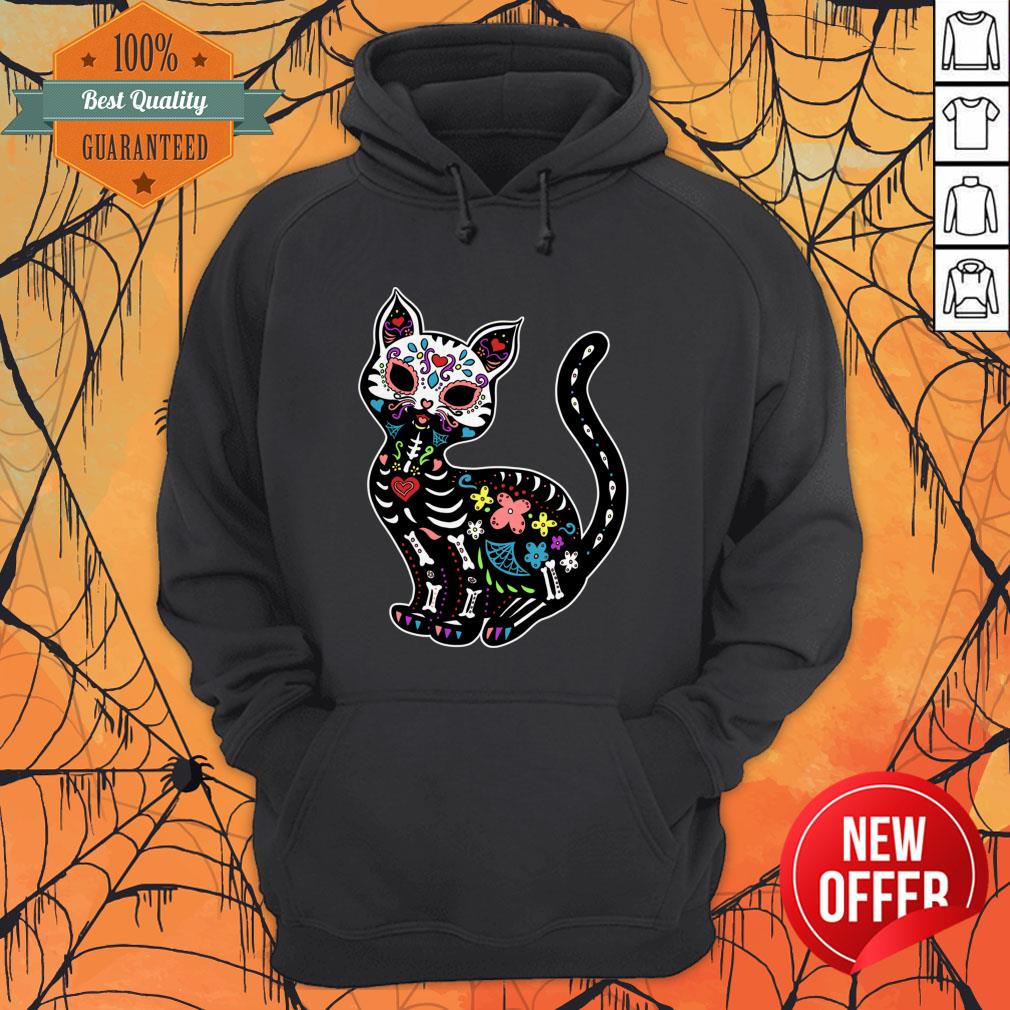 Dia De Los Gatos Sugar Skull Kitty T-Shirt