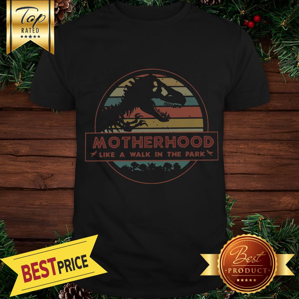 Dinosaurs motherhood like a walk in the park vintage shirt