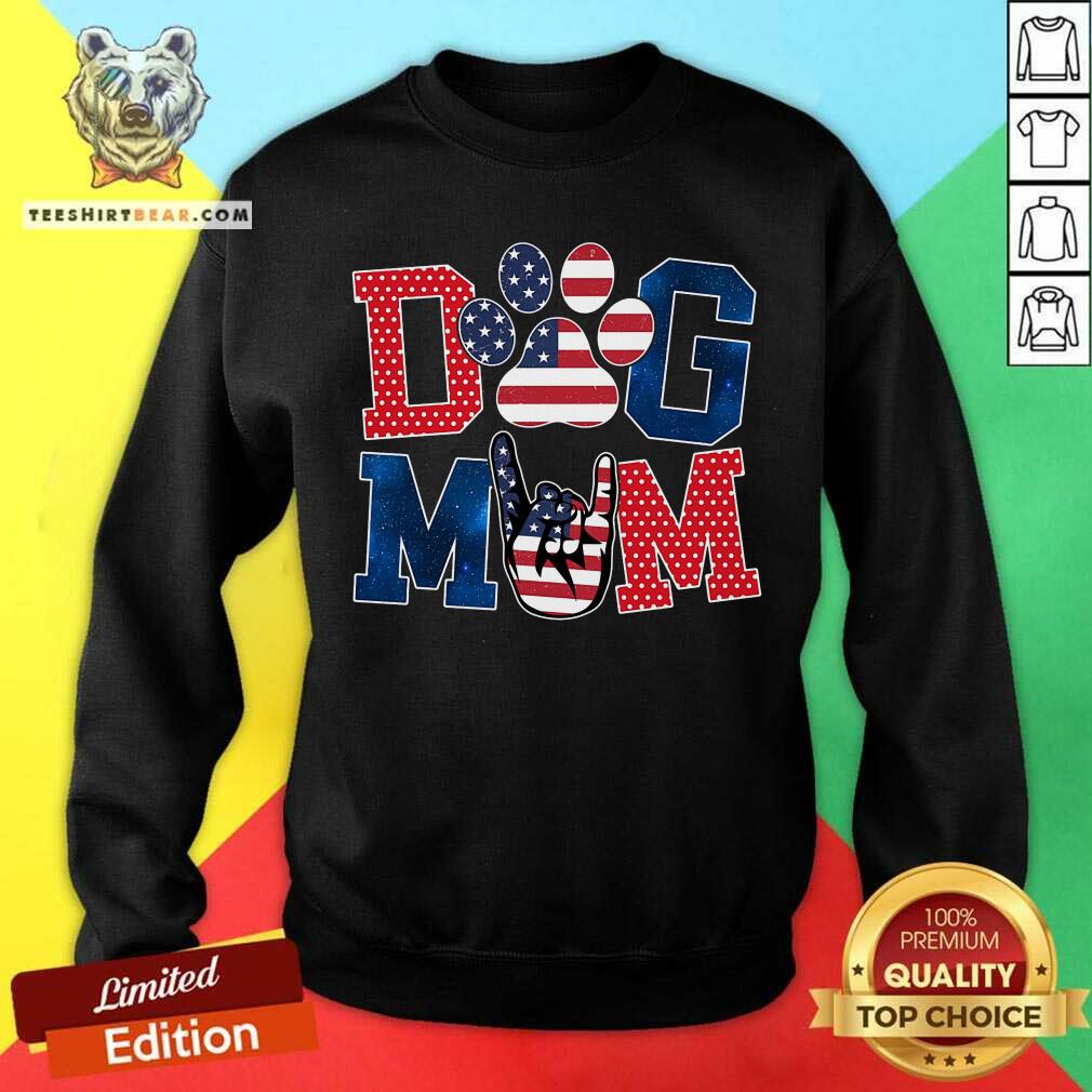 Dog Mom Paw American Flag Shirt