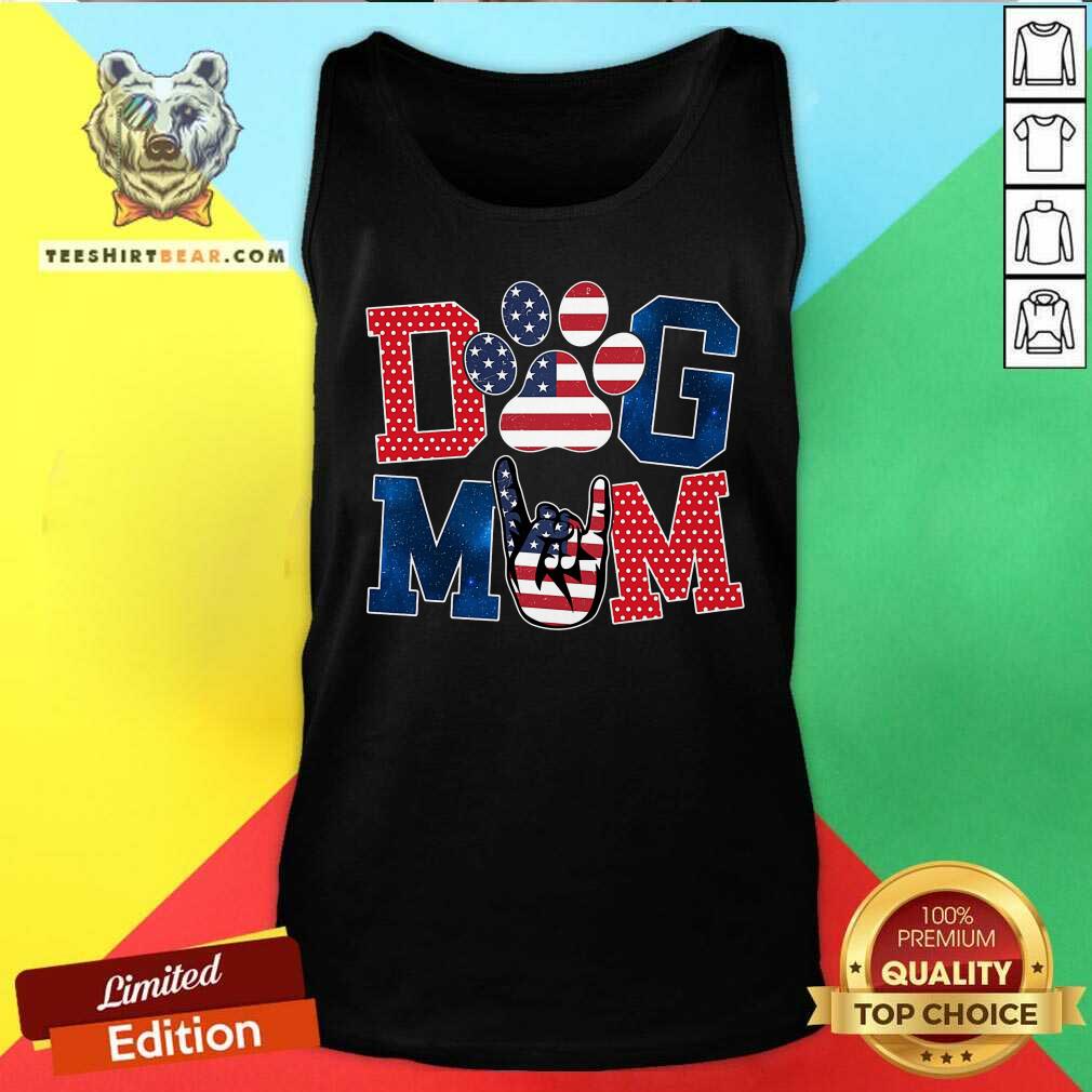 Dog Mom Paw American Flag Shirt