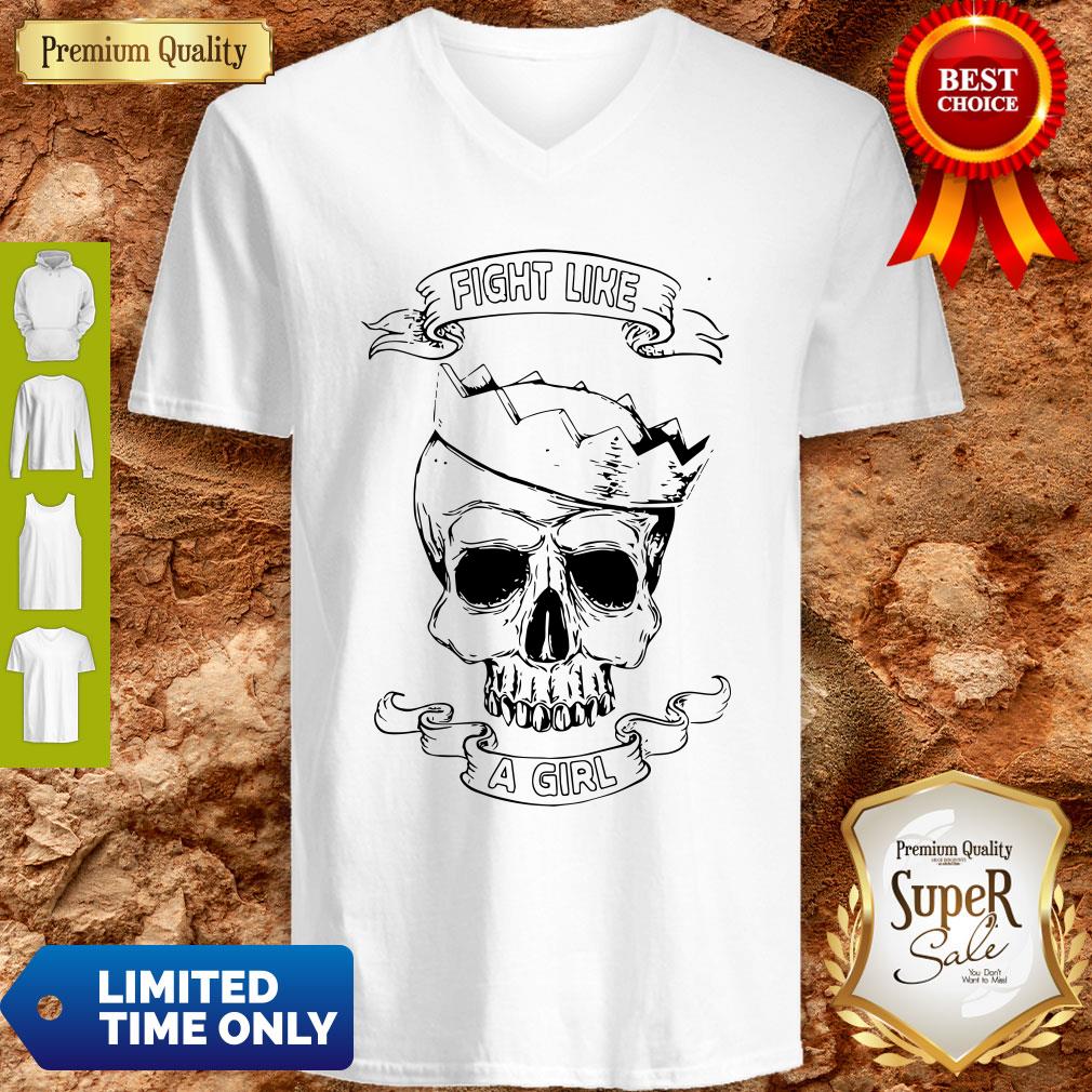 Fight Like A Girl Awareness Skull Princess Shirt