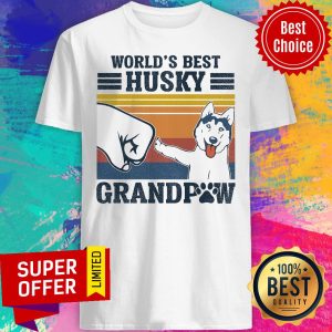 World's Best Husky Grandpaw Vintage Retro Shirt
