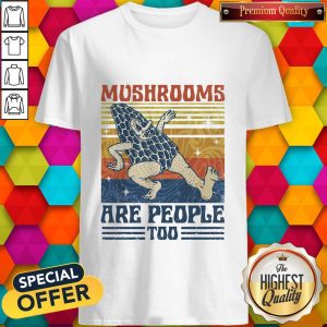 Cute Mushrooms Are People Too Vintage Retro Shirt