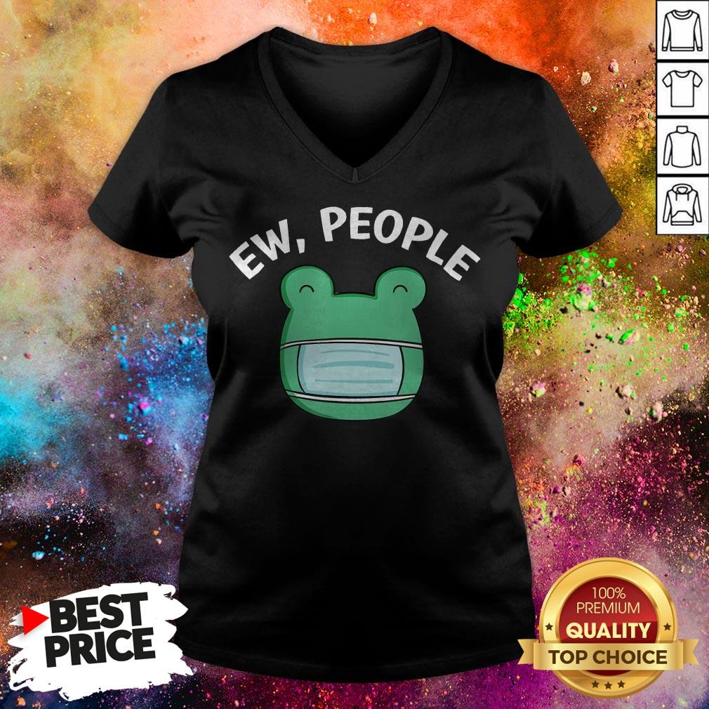Ew People Frog Wearing A Face Mask T-Shirt