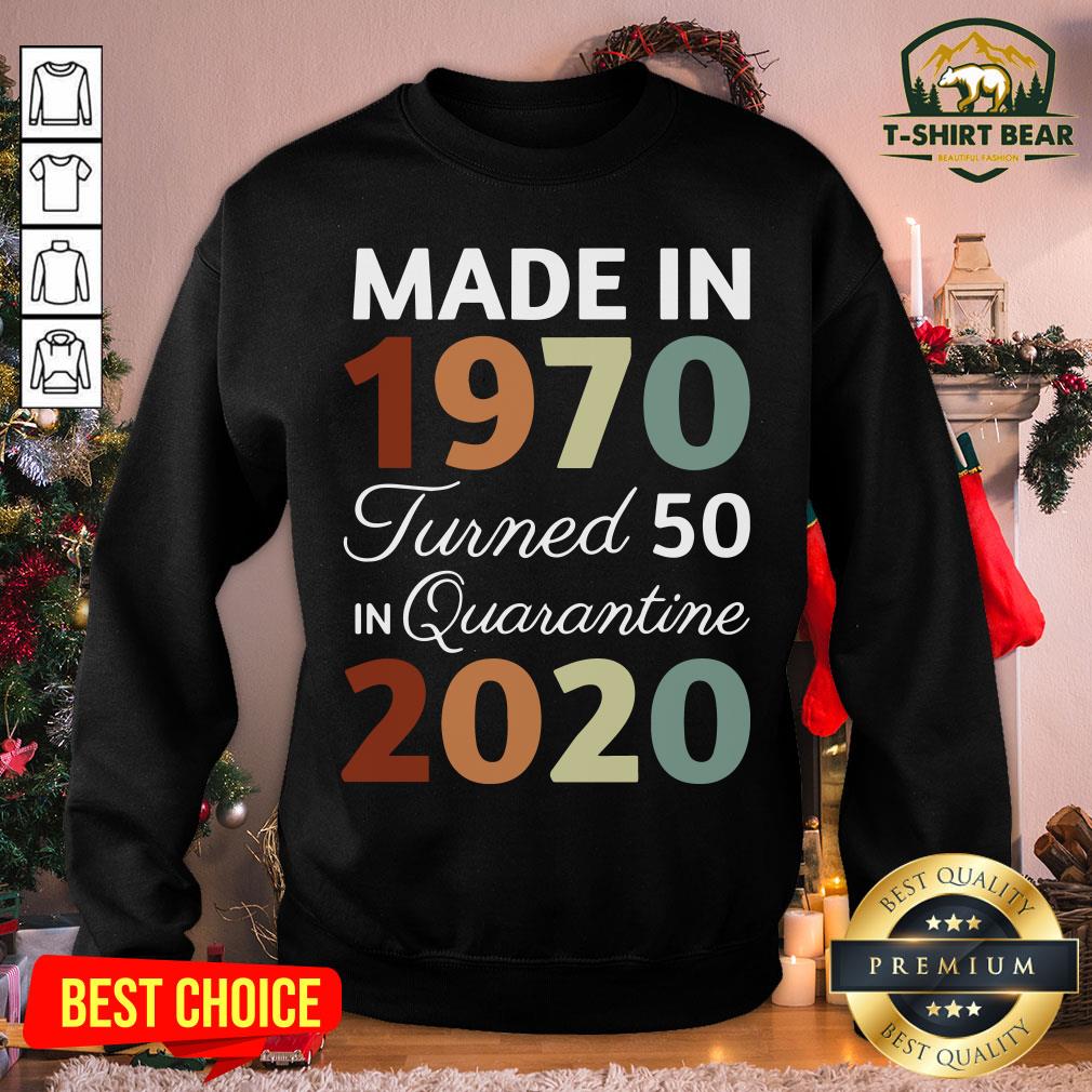 Exactly Made In 1970 Turned 50 Quarantine 2020 50th Birthday Vintage Shirt