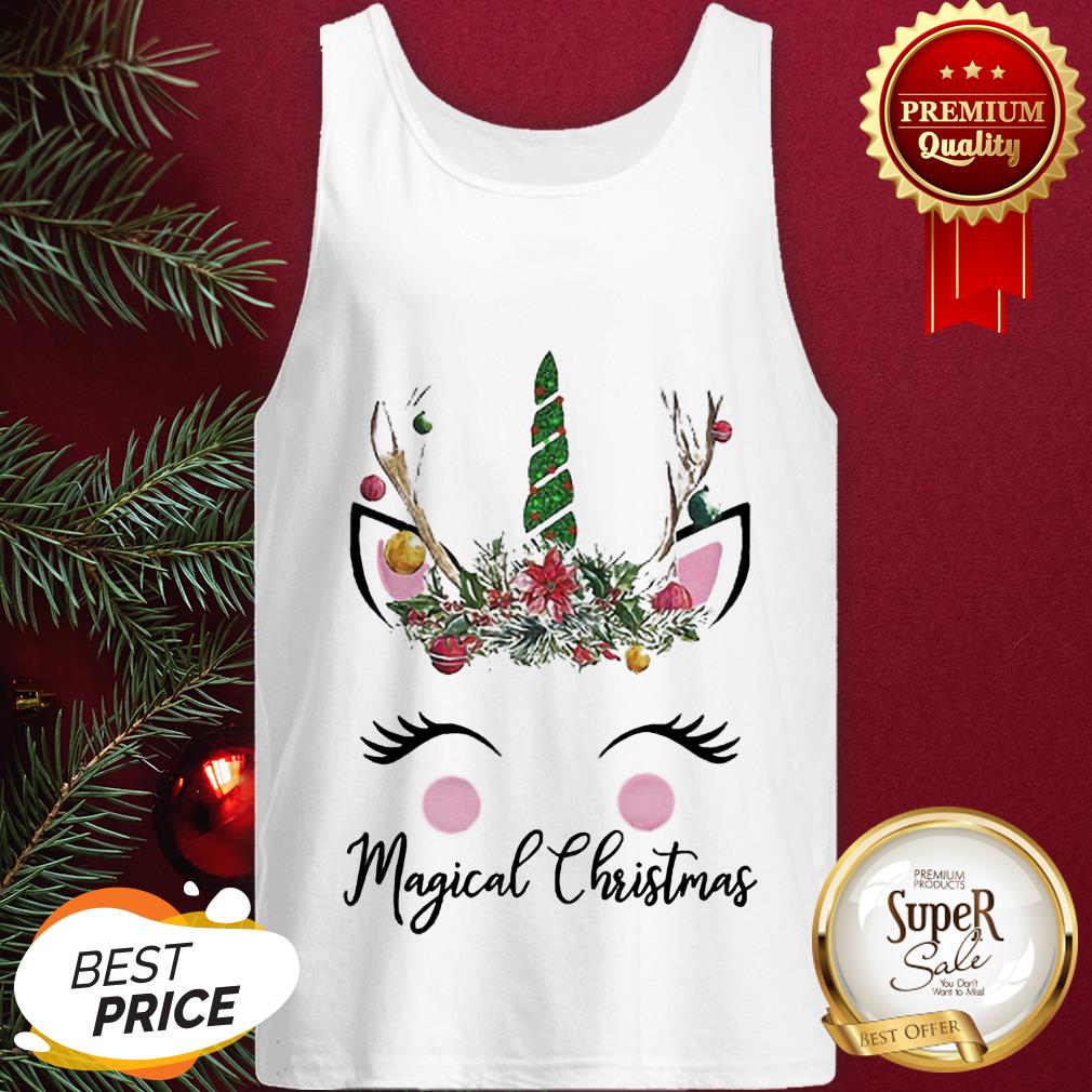 Face Unicorn Magical Christmas Shirt