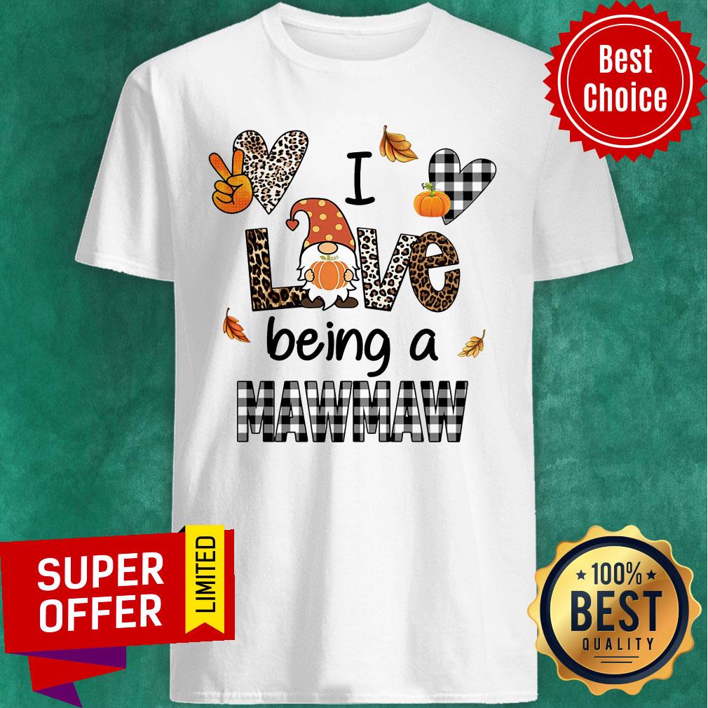 Fall I Love Being A Mawmaw Leopard Pumpkin Shirt