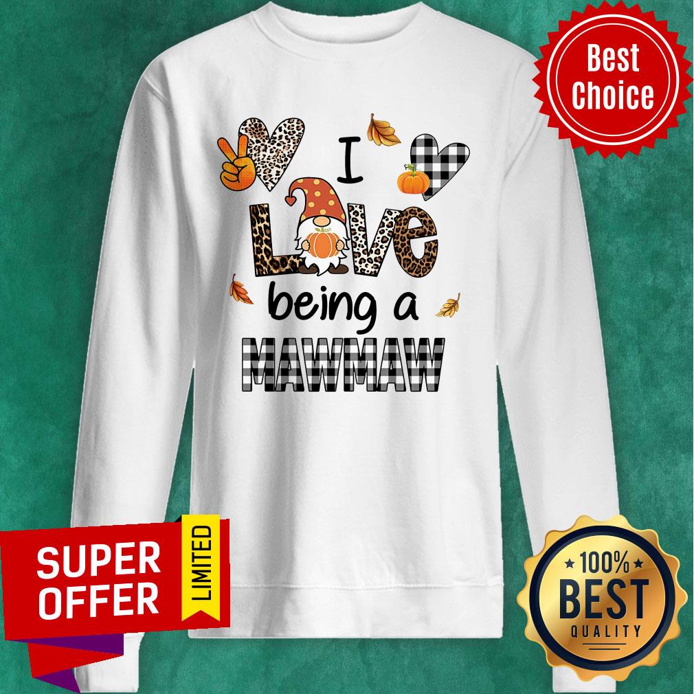 Fall I Love Being A Mawmaw Leopard Pumpkin Shirt