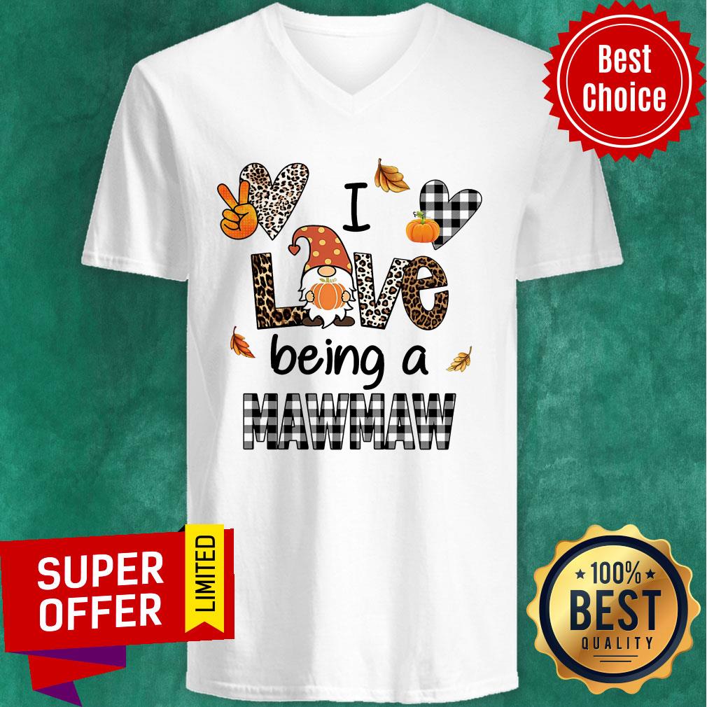 Fall I Love Being A Mawmaw Leopard Pumpkin Shirt