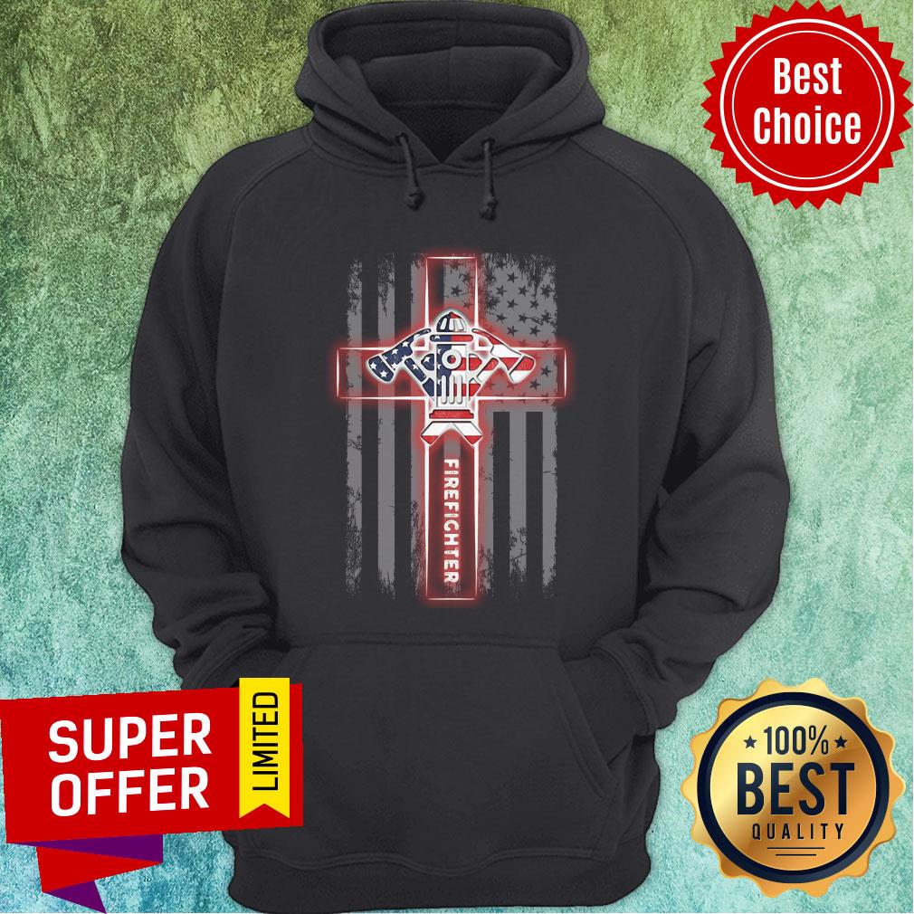 Firefighter Cross American Flag Shirt