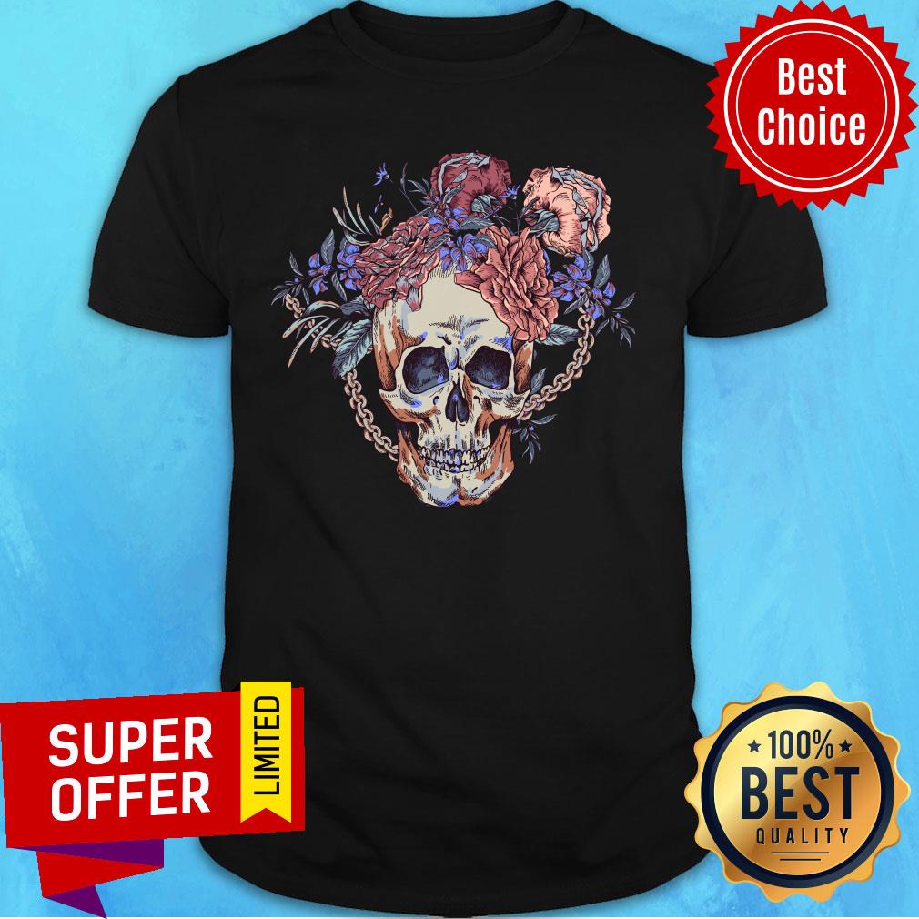 Flower Day Of The Dead Vintage Sugar Skull Shirt