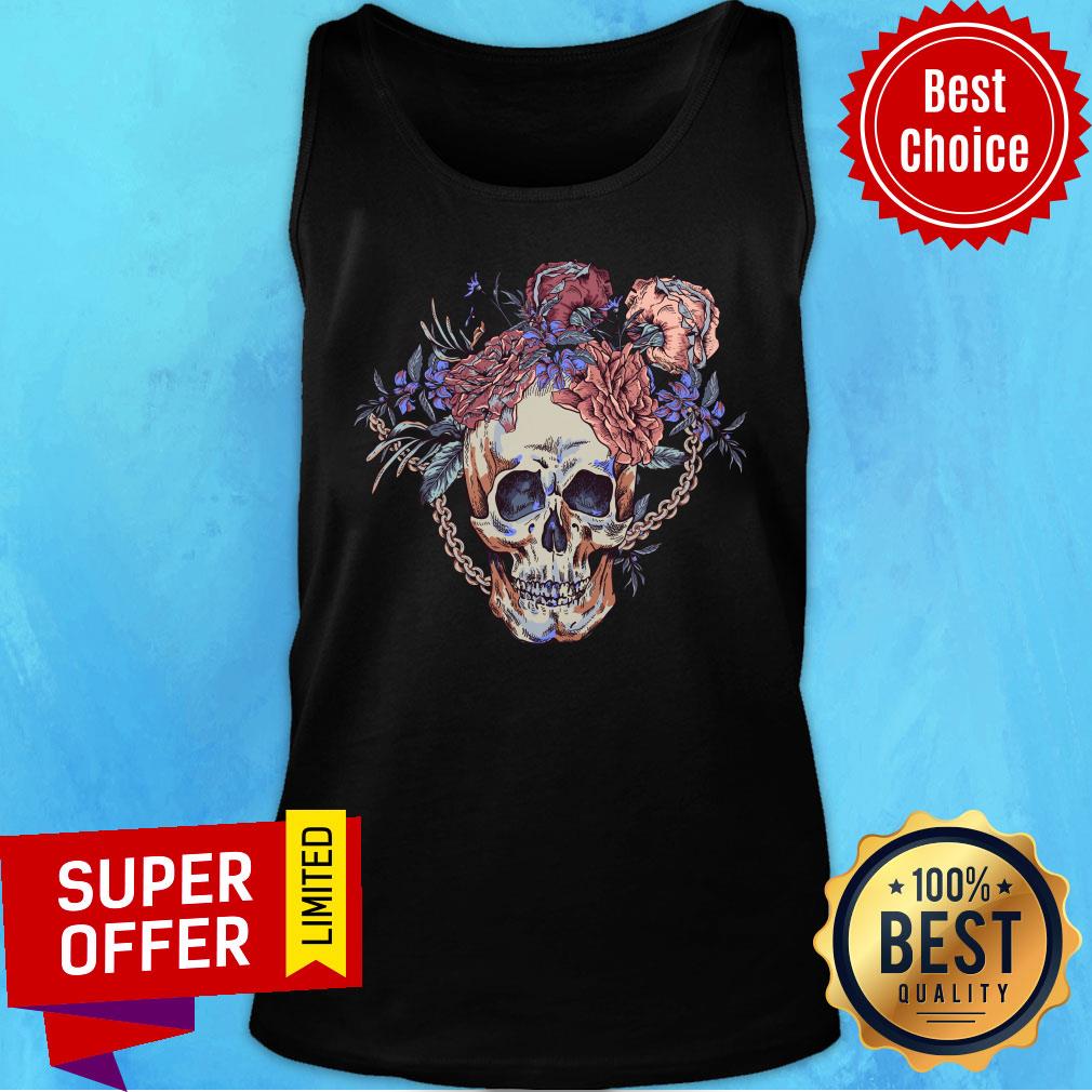 Flower Day Of The Dead Vintage Sugar Skull Shirt