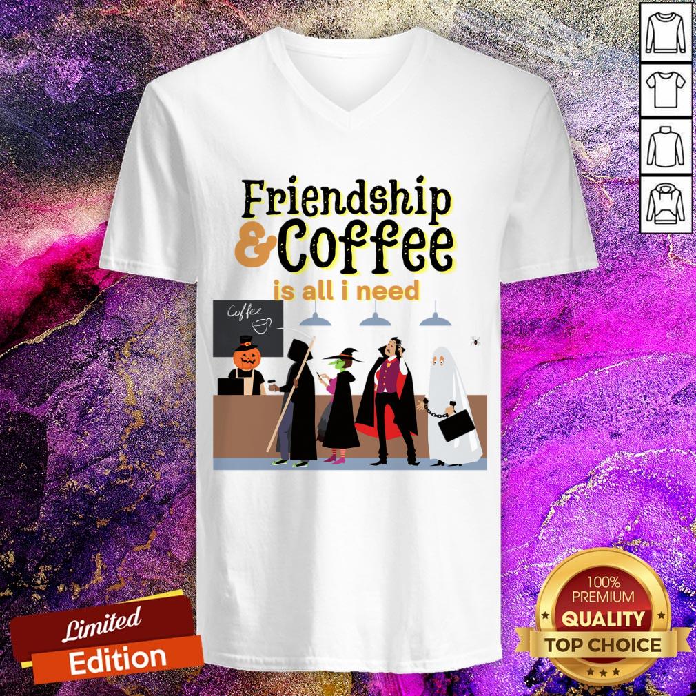 Friendship & Coffee Is All I Need Halloween Shirt