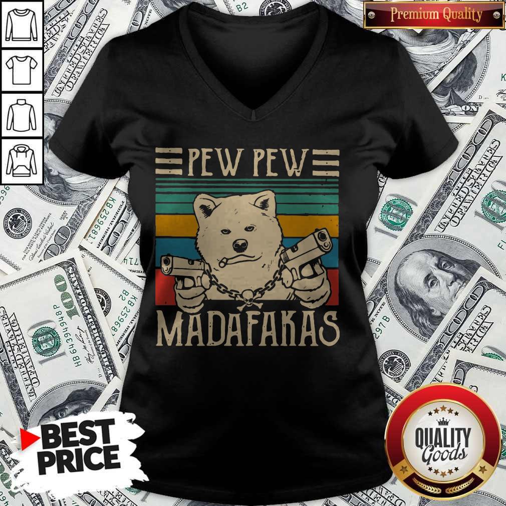 Funny Akita Inu Pew Pew Madafakas Vintage Shirt