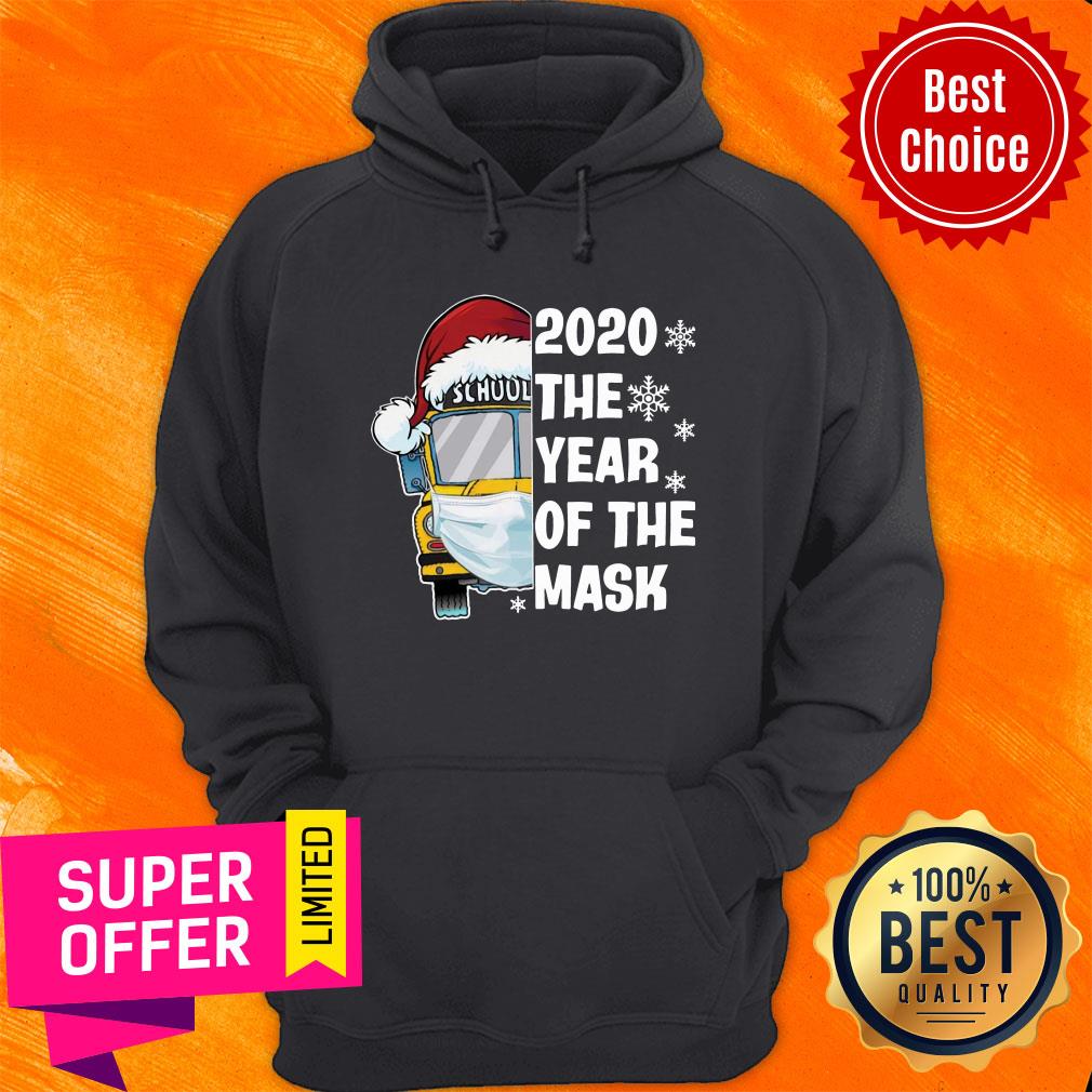 Funny Bus School 2020 The Year Of The Mask Christmas Shirt