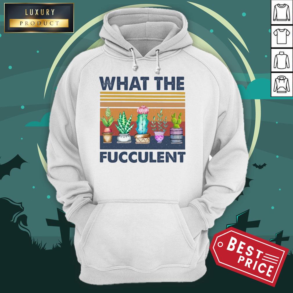 Funny Cactus What The Fucculent Vintage Retro Shirt