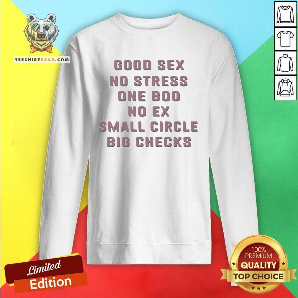 Funny Good Sex No Stress One Boo No Ex Small Circle Big Checks Shirt