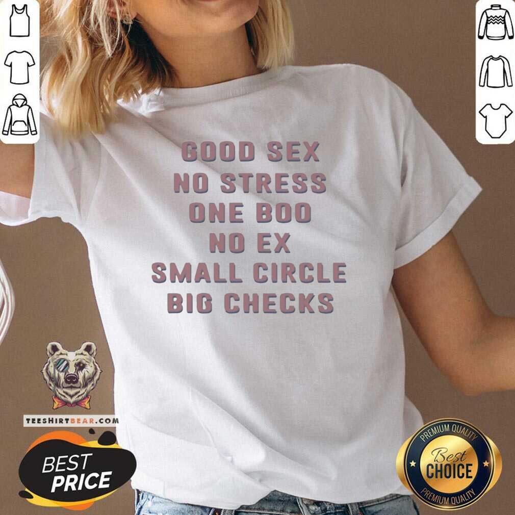 Funny Good Sex No Stress One Boo No Ex Small Circle Big Checks Shirt