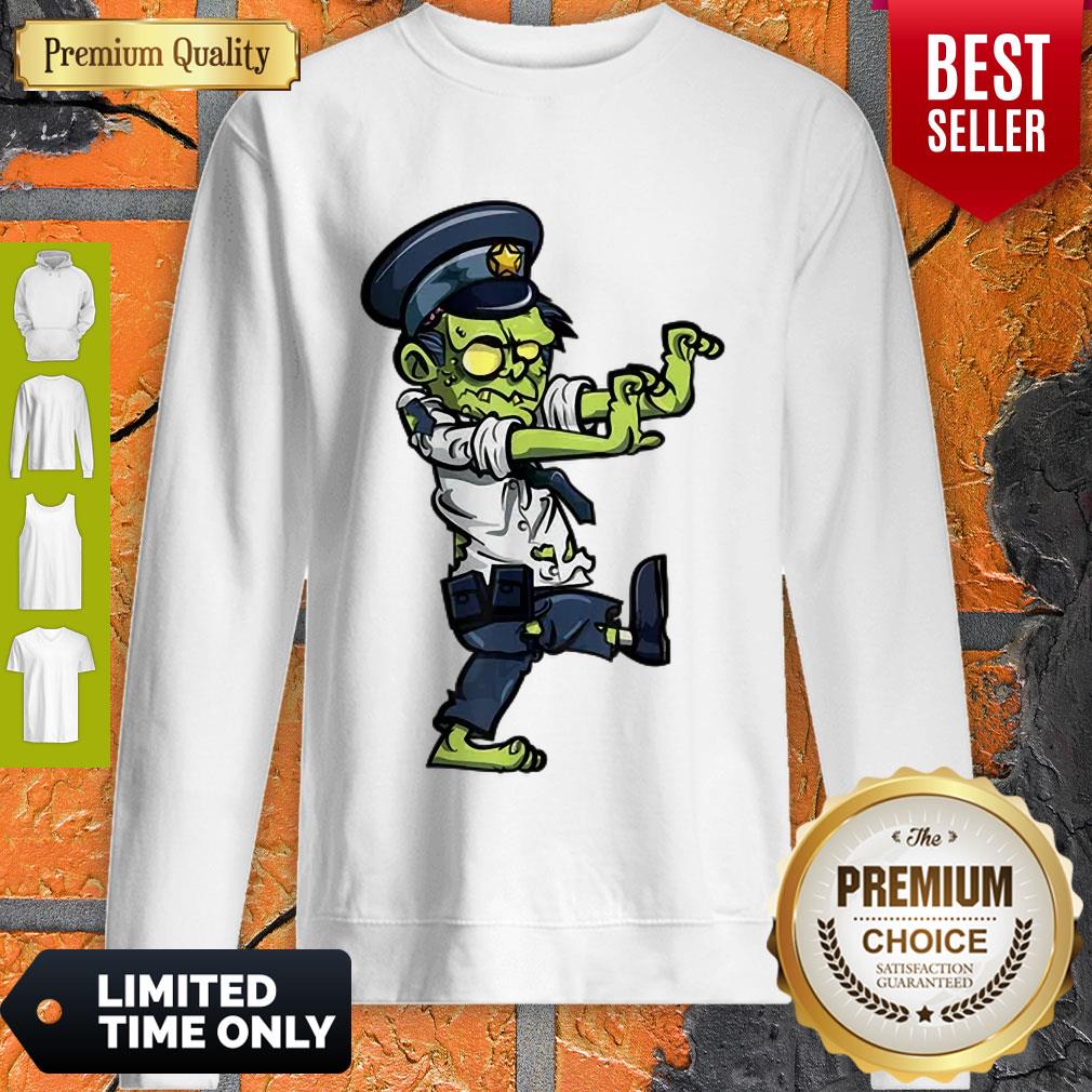 Funny Halloween Zombie Policeman Costume Shirt