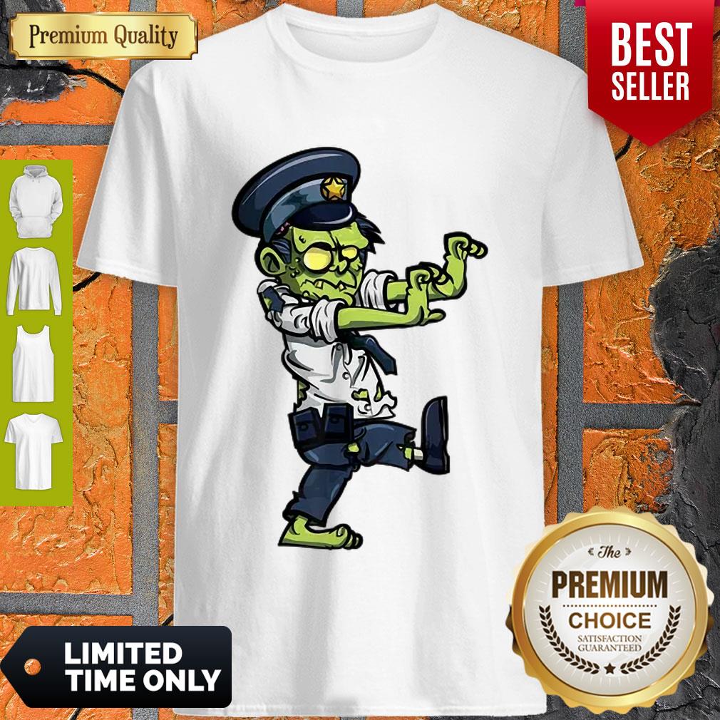 Funny Halloween Zombie Policeman Costume Shirt