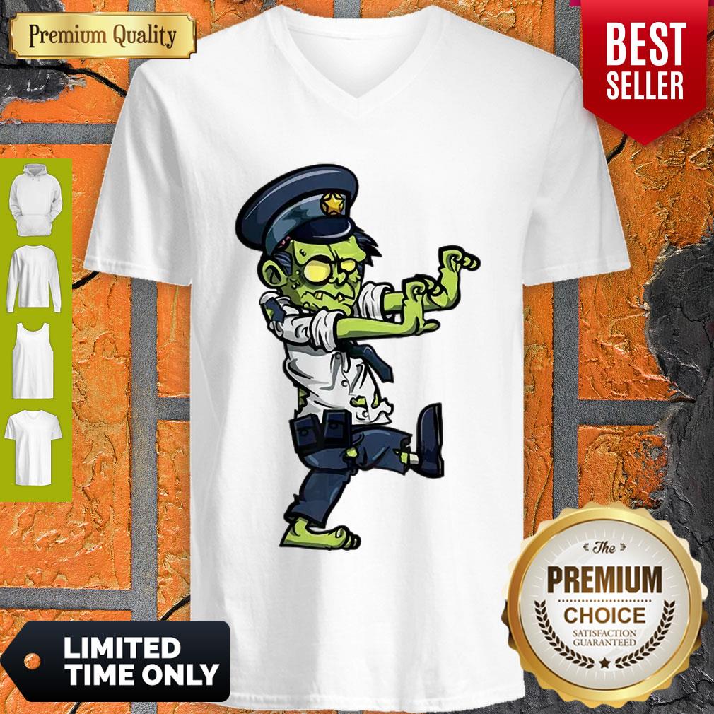 Funny Halloween Zombie Policeman Costume Shirt