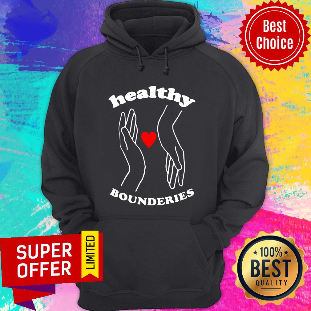 Funny Healthy Boundaries Hand Heart Shirt