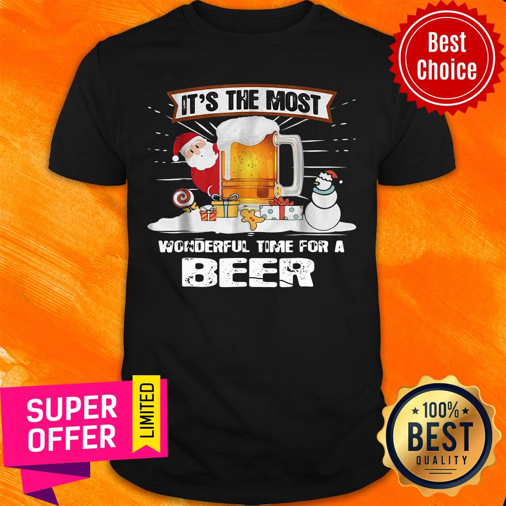 Funny It's The Most Wonderful Time For A Beer Christmas Shirt