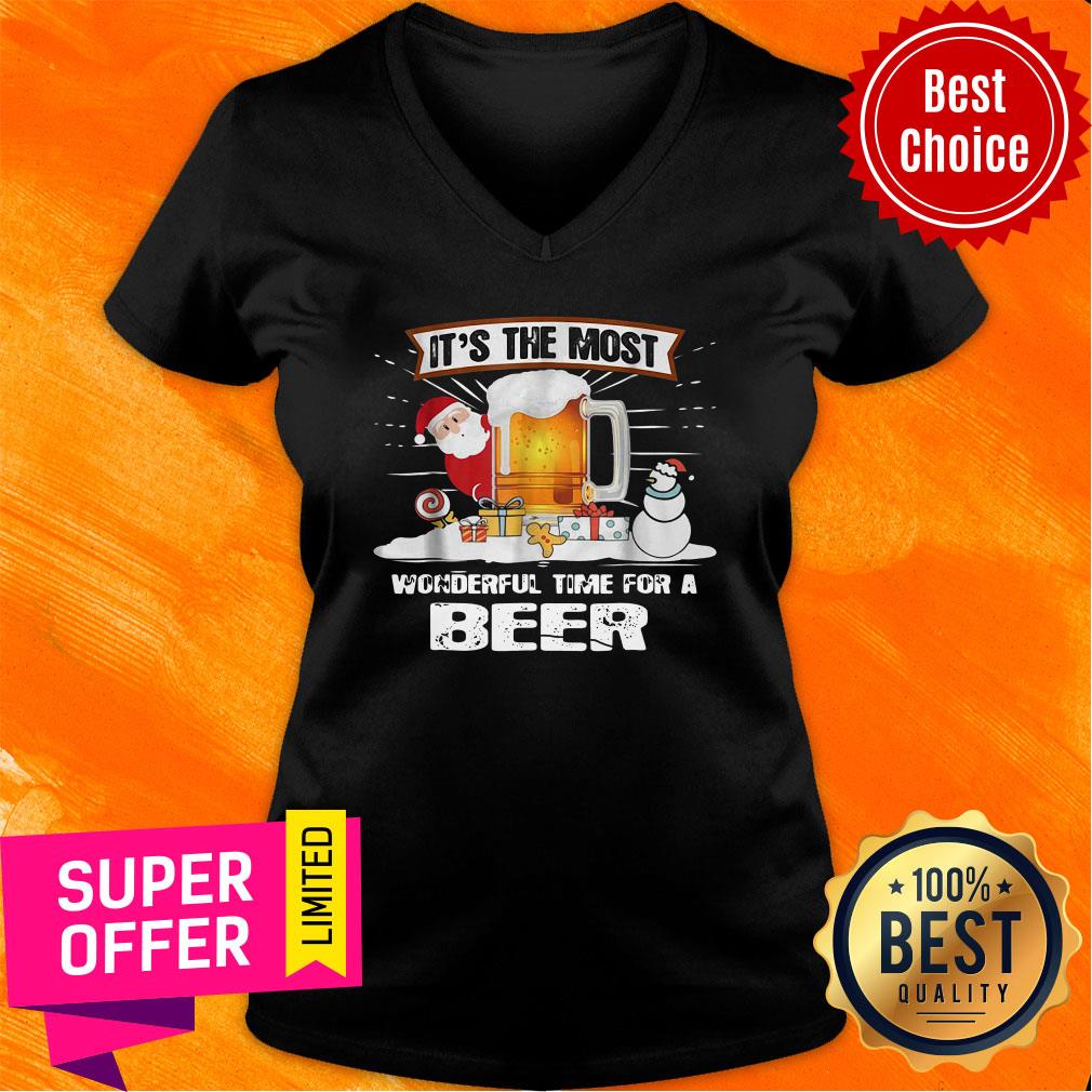 Funny It's The Most Wonderful Time For A Beer Christmas Shirt