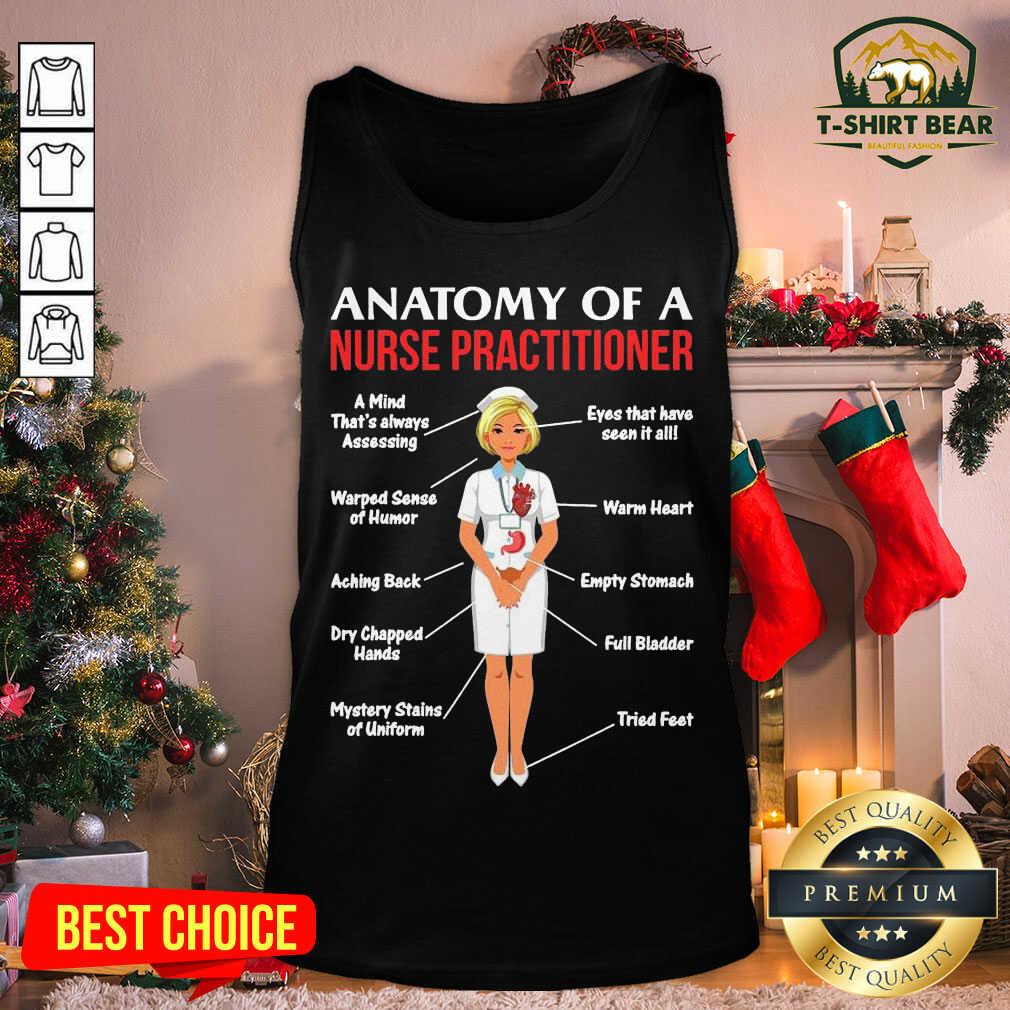 Funny Nurses Anatomy Of A Nurse Practitioner Shirt