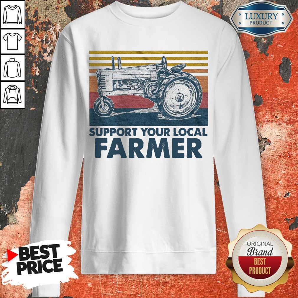 Funny Support Your Local Farmer Agrimotor Vintage Retro Shirt